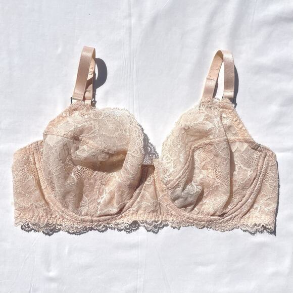 La Perla Studio 2 Underwire Bra 34D Beige Lace - Picture 1 of 5